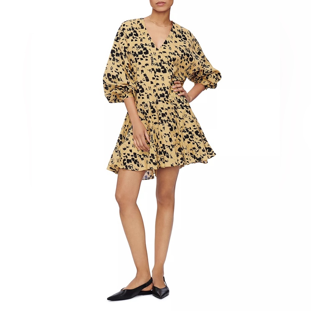 Anine Bing Peyton Dress in Painterly Leo